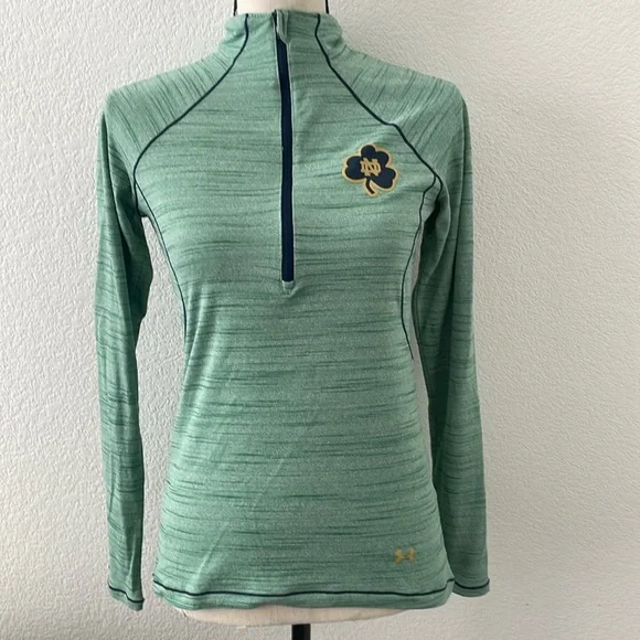 Notre Dame Women’s Under Armour Half Zip Shirt - Picture 1 of 4